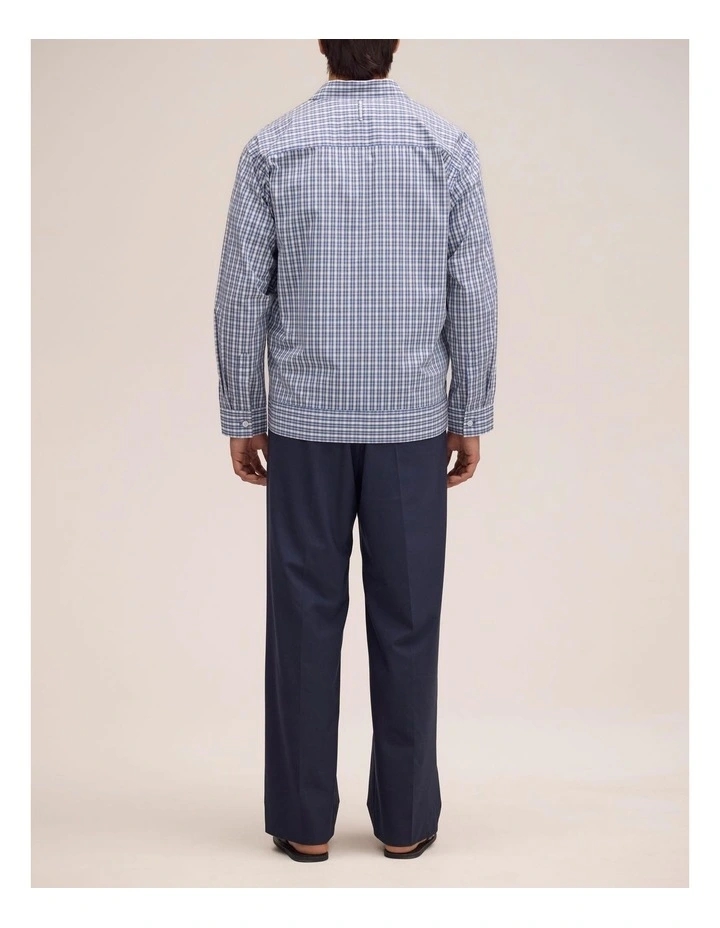 Reed Long Sleeve Shirt Blue Check image 2