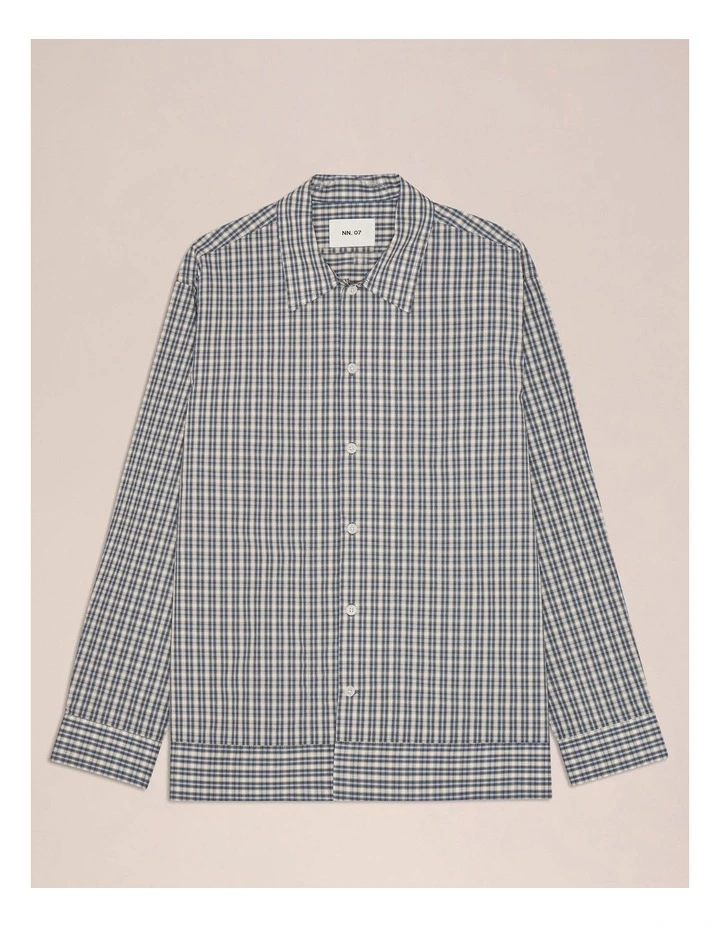 Reed Long Sleeve Shirt Blue Check image 4