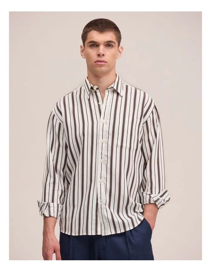 Deon Long Sleeve Shirt Deep Truffle image 1
