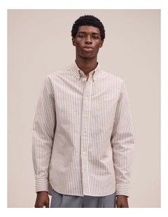 Colby Long Sleeve Shirt Terracotta Stripe