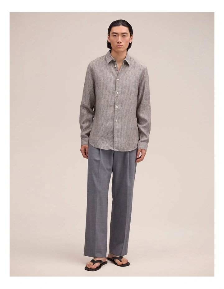Enzo Long Sleeve Shirt Clay Stripe image 3