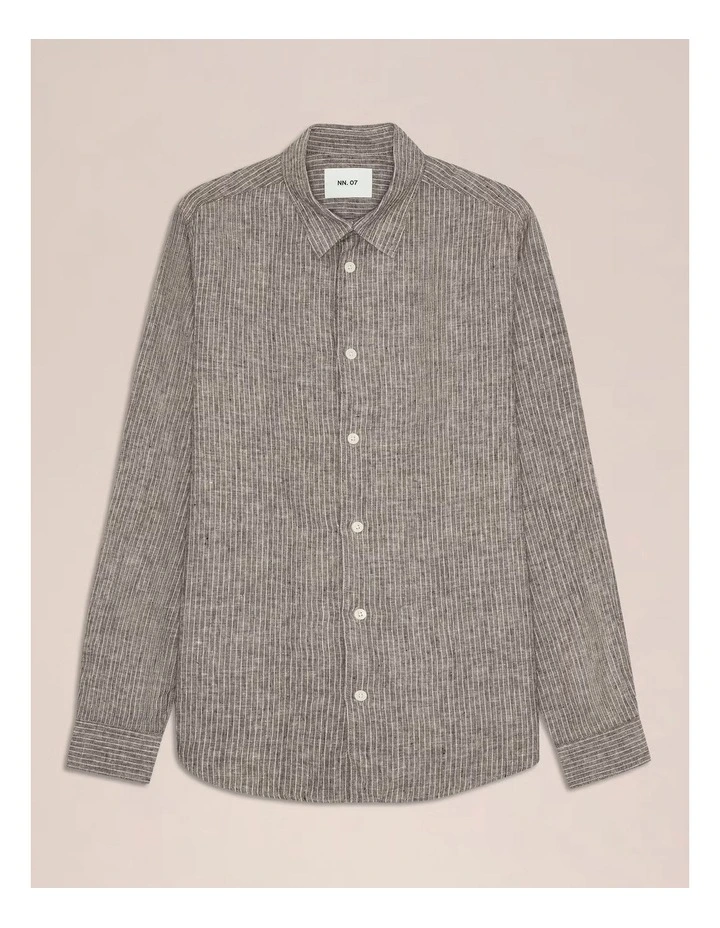 Enzo Long Sleeve Shirt Clay Stripe image 4