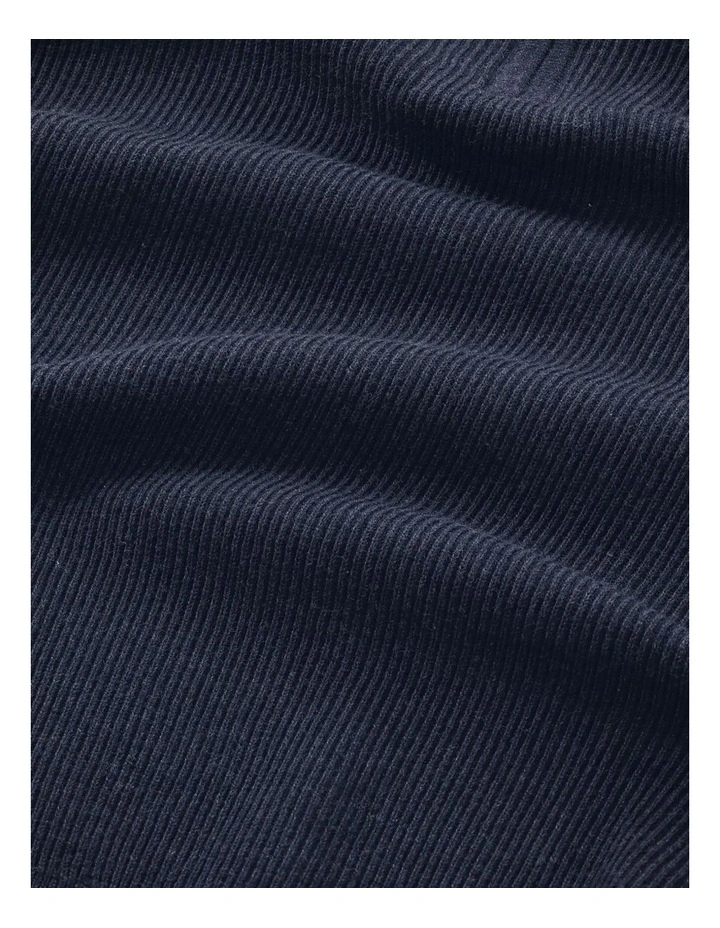 Hansie Zip Polo Navy Melange image 5