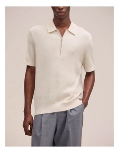 Hansie Zip Polo Ivory