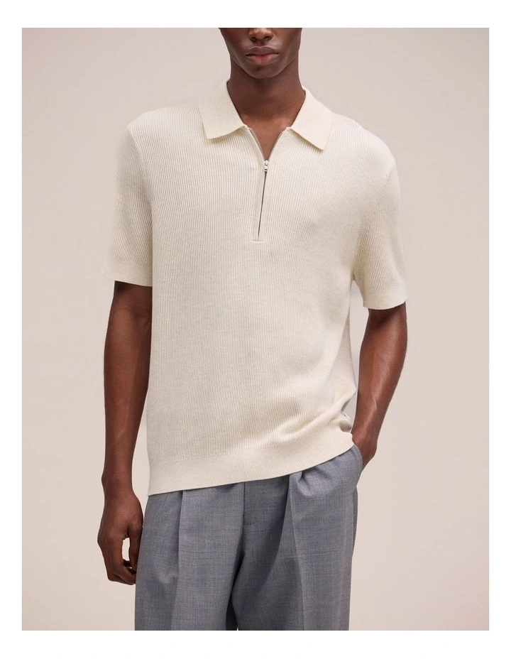 Hansie Zip Polo Ivory image 1
