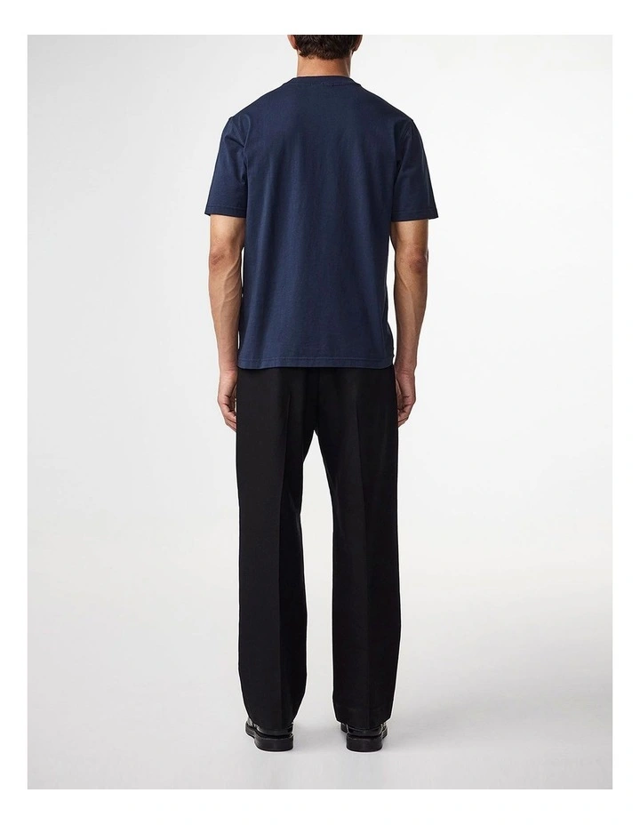 Adam Embroidered T/Shirt Navy Blue image 2