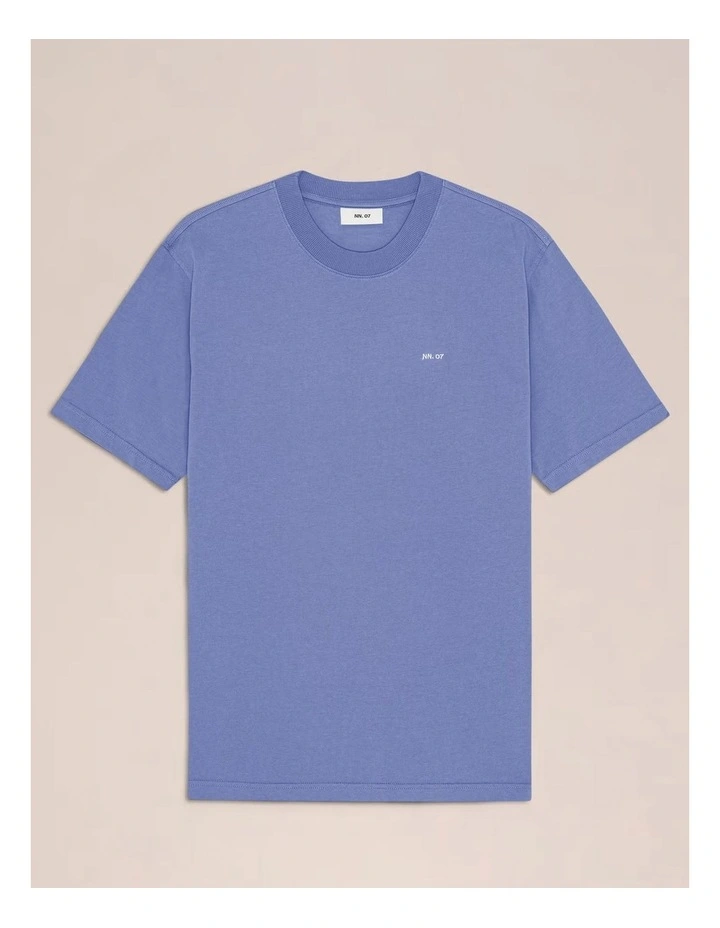 Adam Embroidered T/Shirt Stone Blue image 4