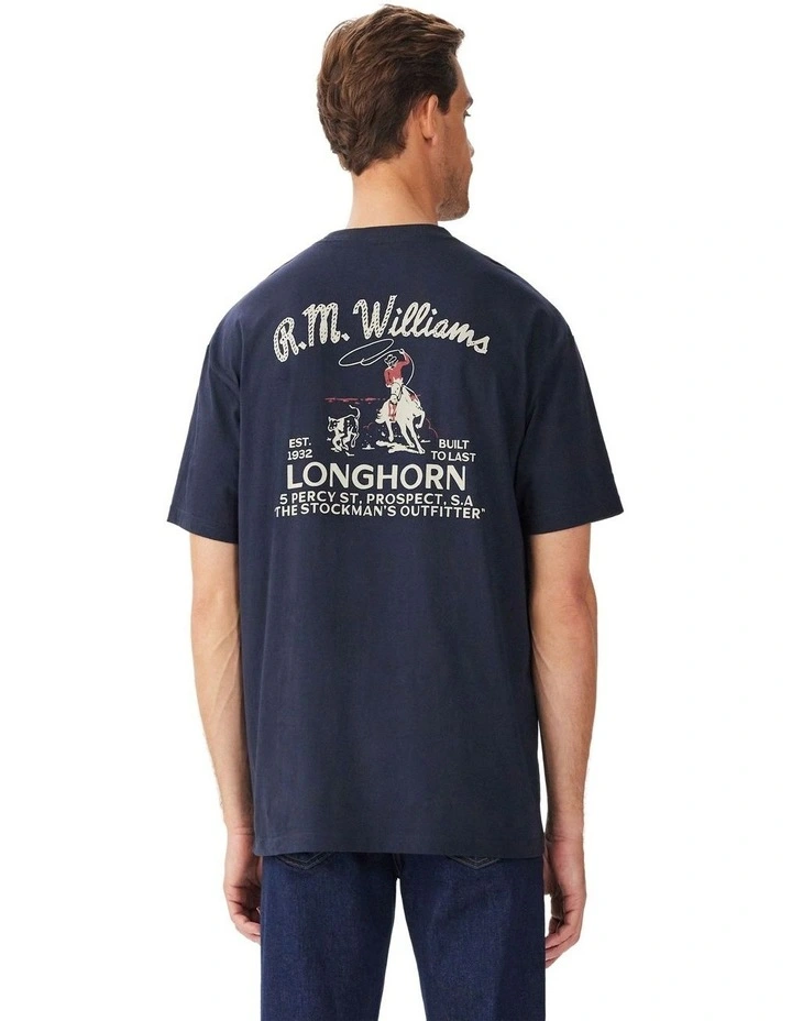 Longhorn T-Shirt Navy image 2