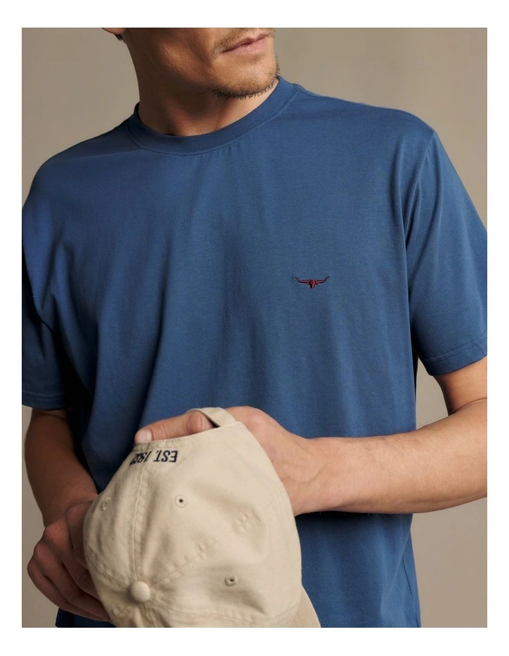 Parson Tee in Mid Blue image 3