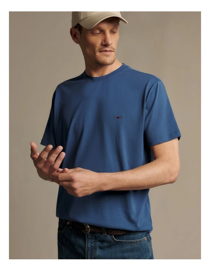 Parson Tee in Mid Blue image 4
