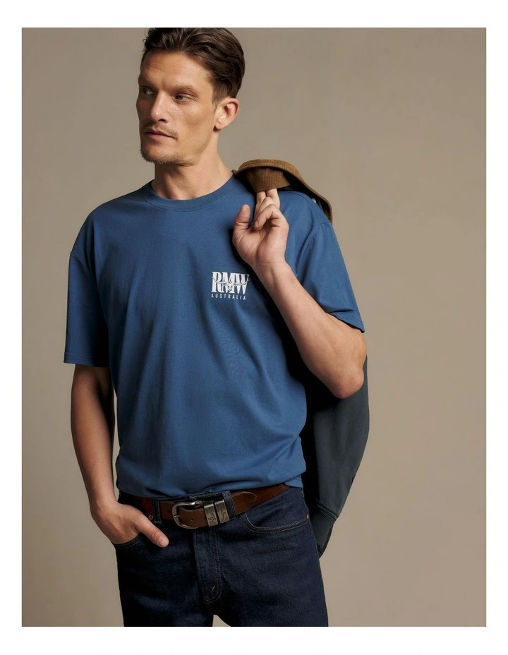 Classic RMW Tee in Mid Blue image 2