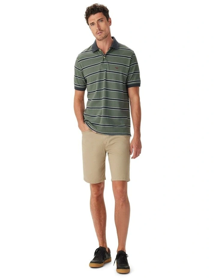 Brunswick Stripe Polo Spruce in Green image 3