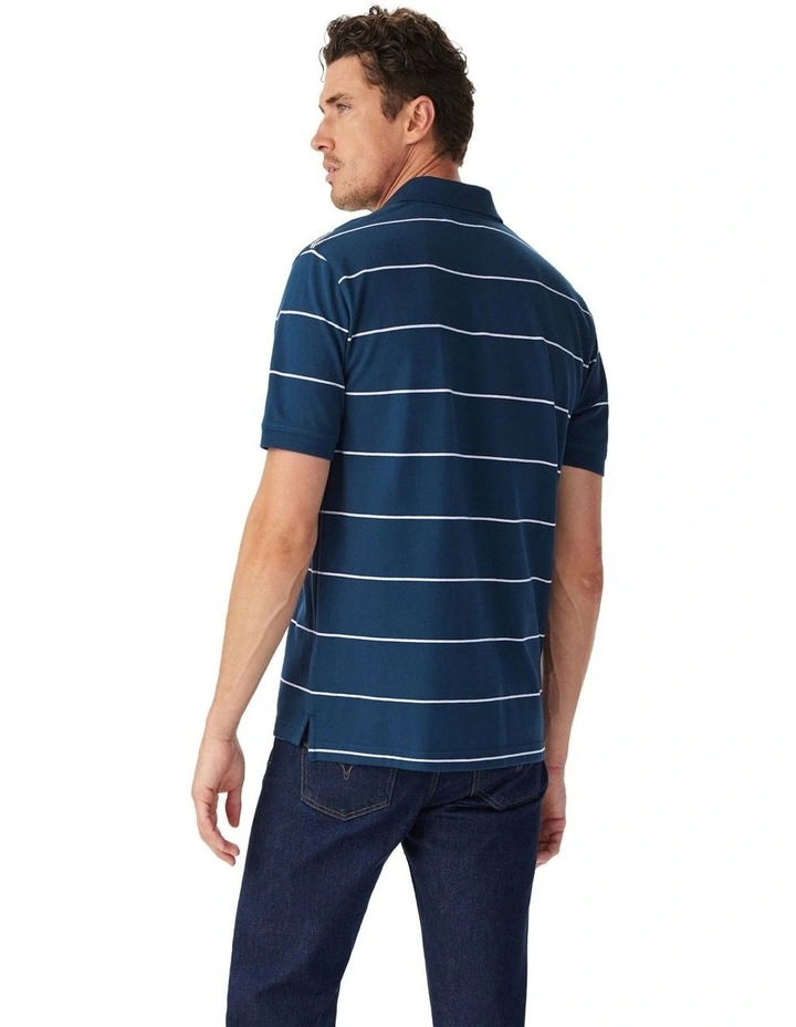 Albany Stripe Polo Vintage Blue image 2