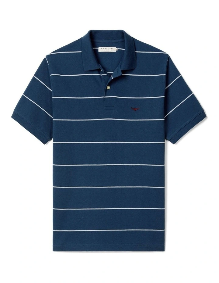 Albany Stripe Polo Vintage Blue image 4