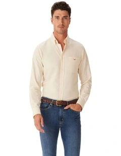 Regular Oxford Broadcloth Long Sleeve Shirt Peach