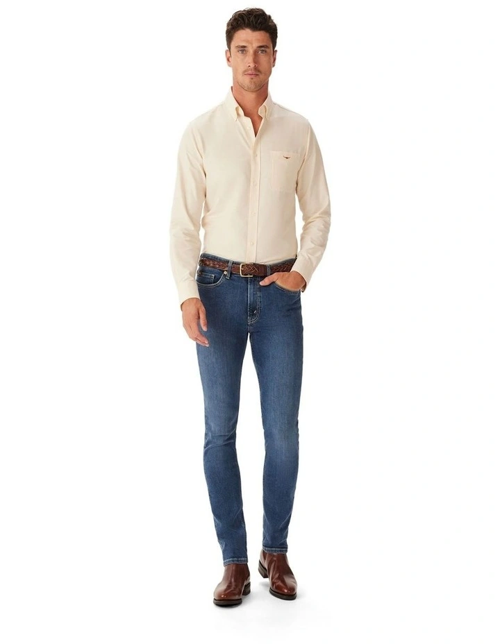 Regular Oxford Broadcloth Long Sleeve Shirt Peach image 3
