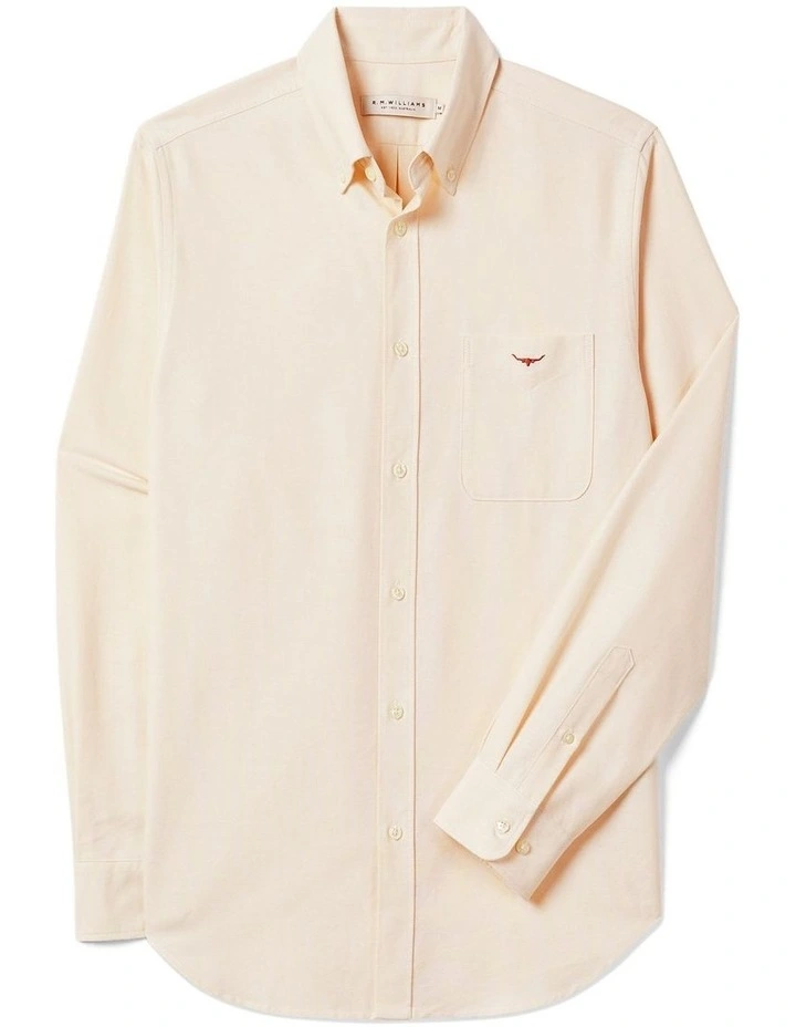 Regular Oxford Broadcloth Long Sleeve Shirt Peach image 4