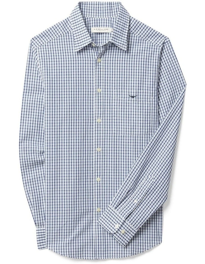 Augusta Classic Poplin Long Sleeve Shirt White Blue image 4