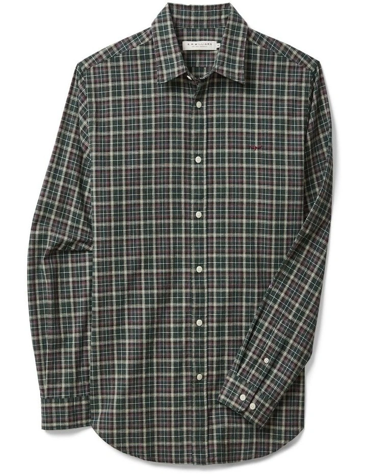 Lincoln Regular Oxford Long Sleeve Shirt Pine Cream Red image 4