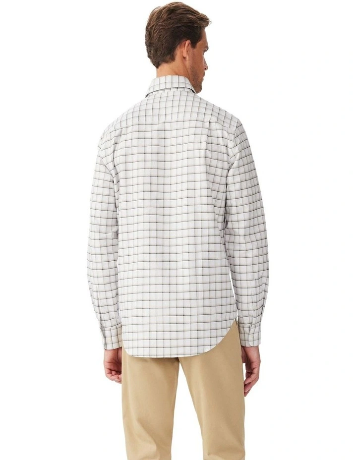 Undara Classic Oxford Long Sleeve Shirt White Blue Sand image 2