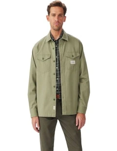 Longford Cotton Overshirt Dark Olive/Olive