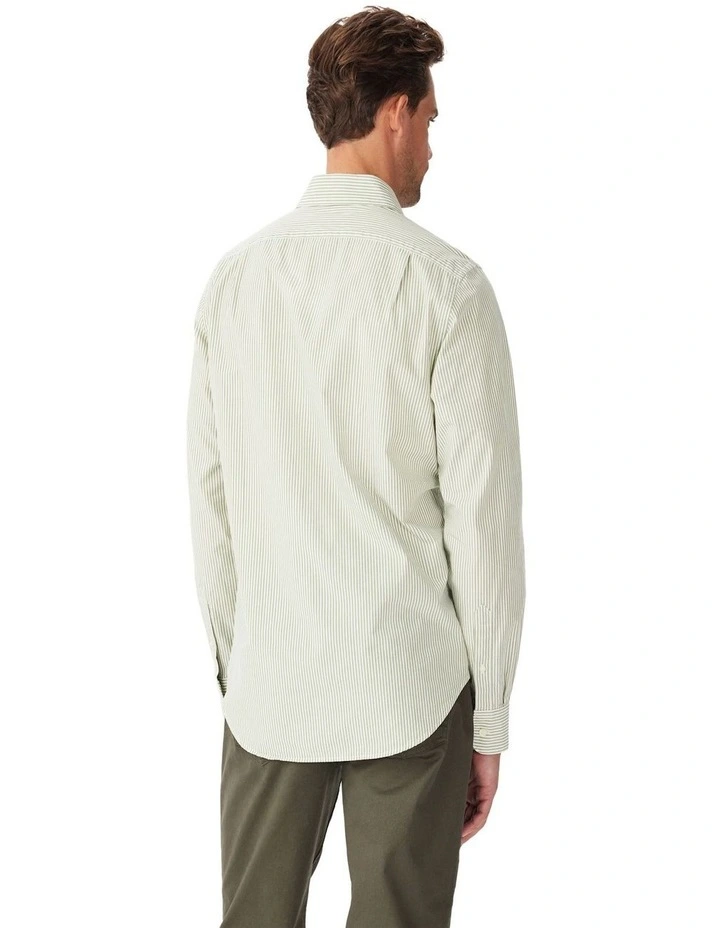 Sommers Regular Poplin Long Sleeve Shirt White Green image 2
