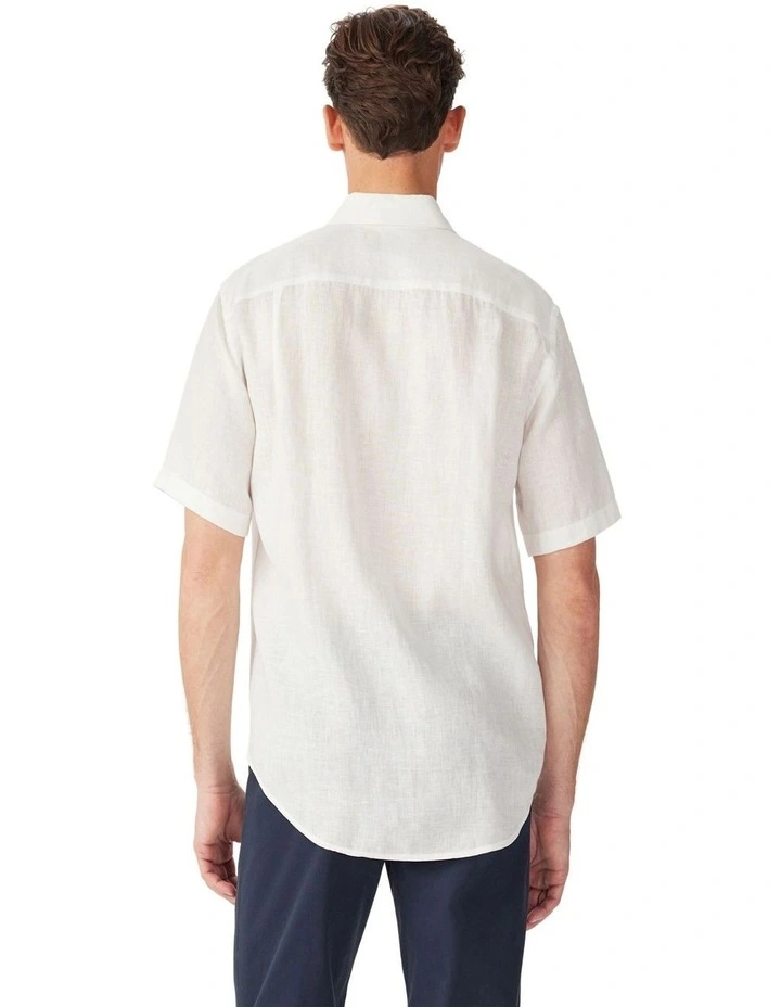 Newman Linen Short Sleeve Shirt White image 2
