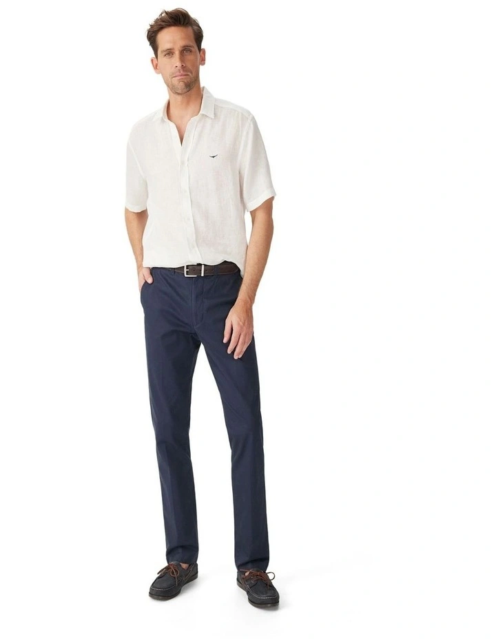 Newman Linen Short Sleeve Shirt White image 3