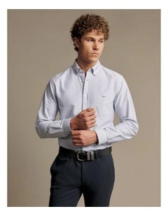 Stanley Regular Oxford Long Sleeve Shirt Navy White