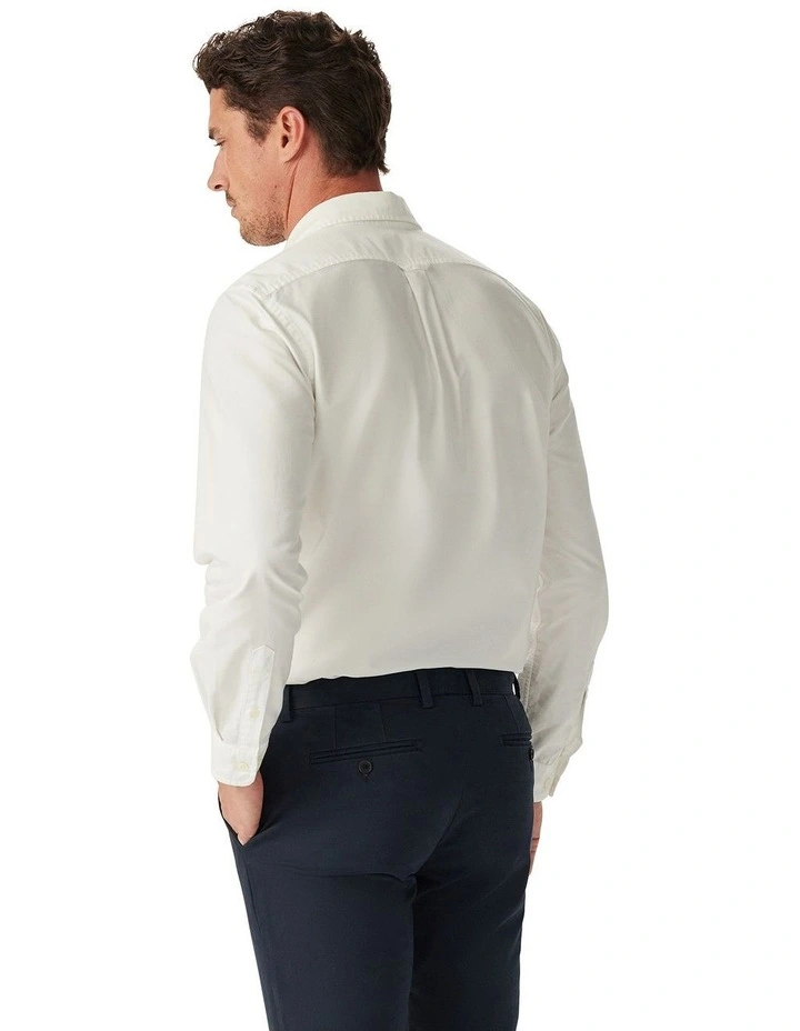 Collins Oxford Long Sleeve Shirt in White image 2