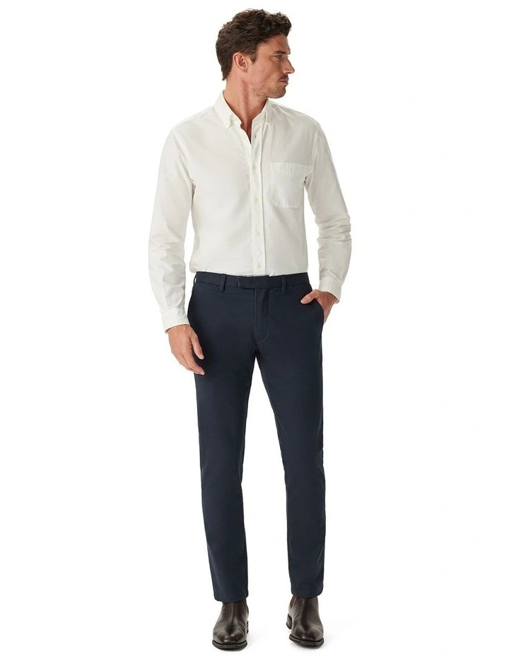 Collins Oxford Long Sleeve Shirt in White image 3