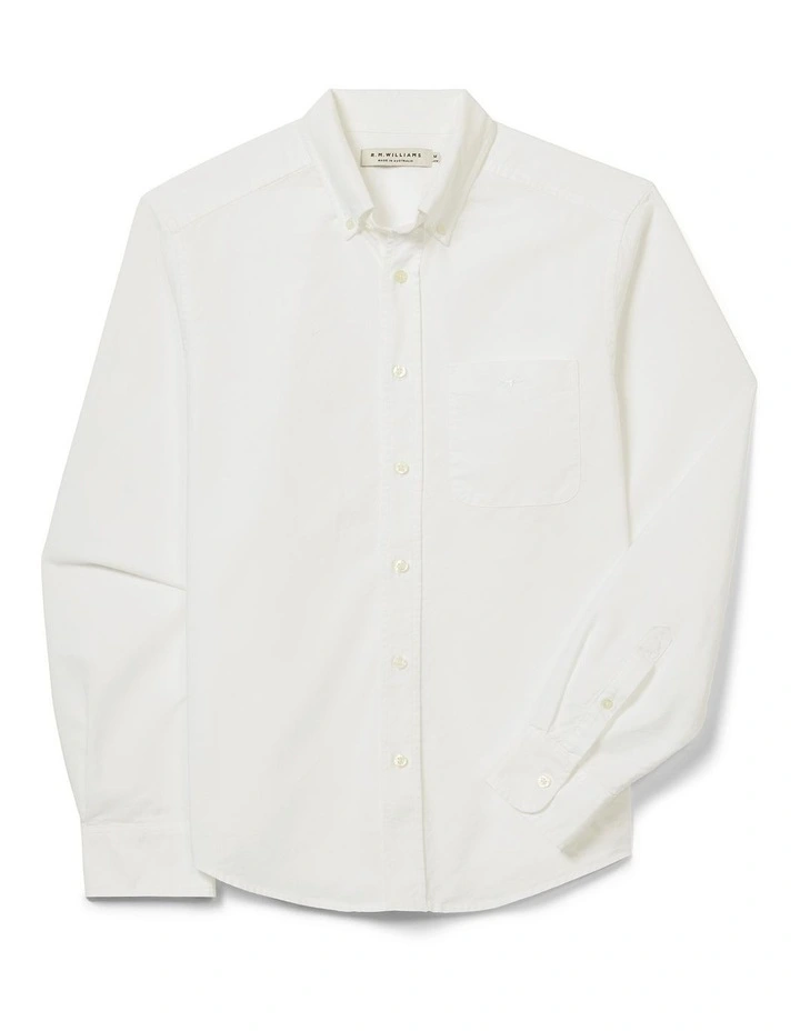 Collins Oxford Long Sleeve Shirt in White image 4