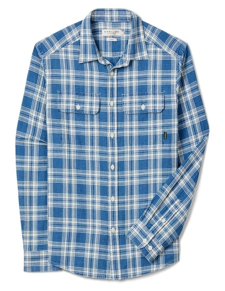 Flinton Check Shirt in Sky image 4