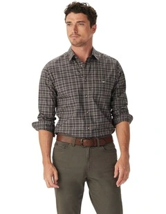 Warrah Poplin Check Shirt in Blackberry
