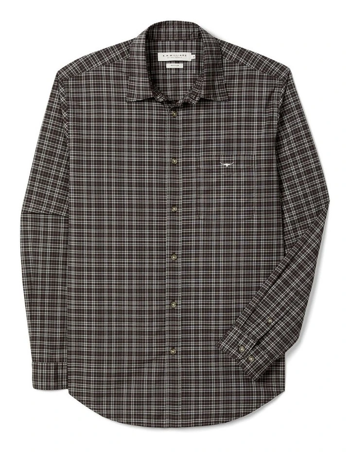 Warrah Poplin Check Shirt in Blackberry image 4
