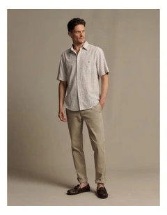 Johnson Check Short Sleeve Shirt Tan