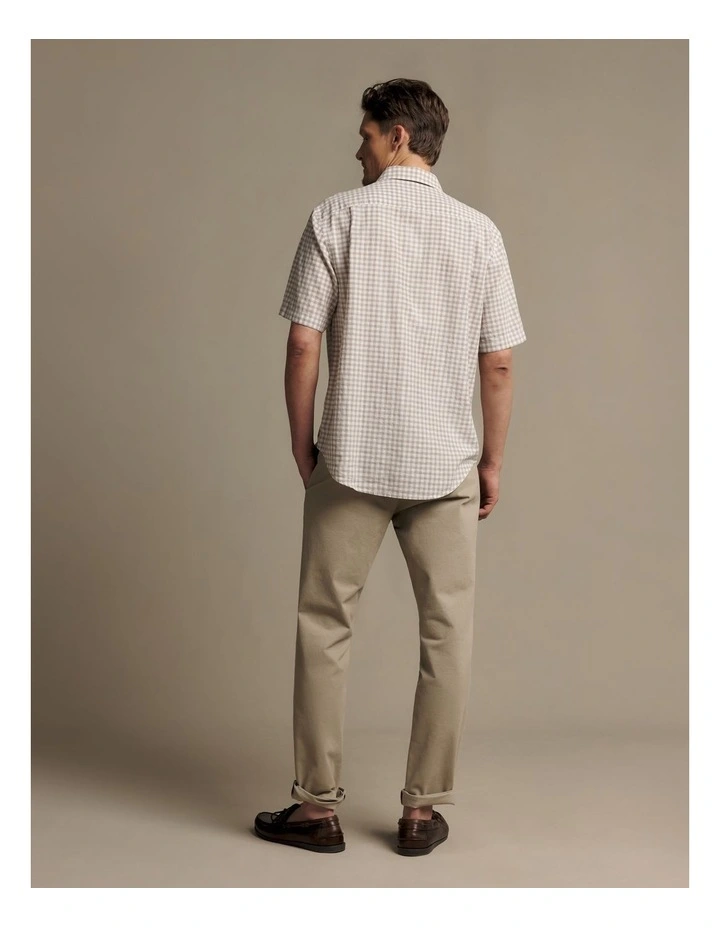 Johnson Check Short Sleeve Shirt Tan image 2