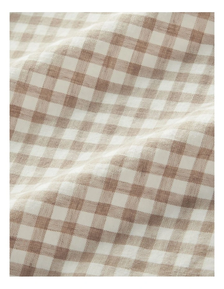 Johnson Check Short Sleeve Shirt Tan image 5