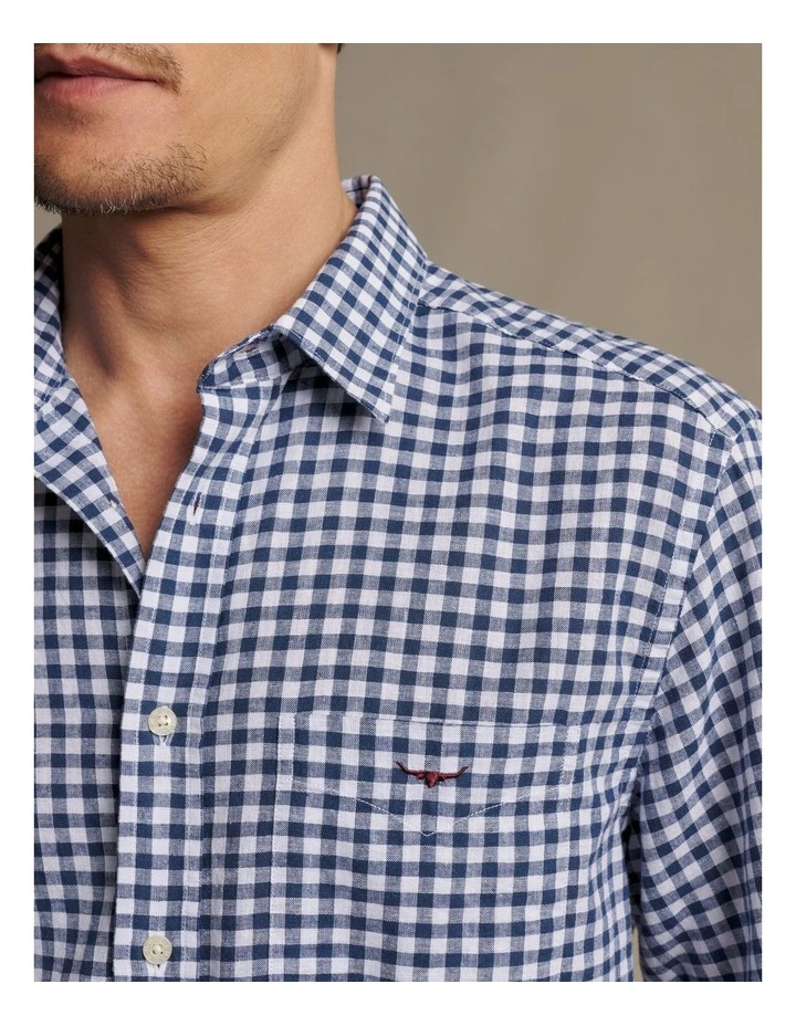 Johnson Check Short Sleeve Shirt in Navy image 4