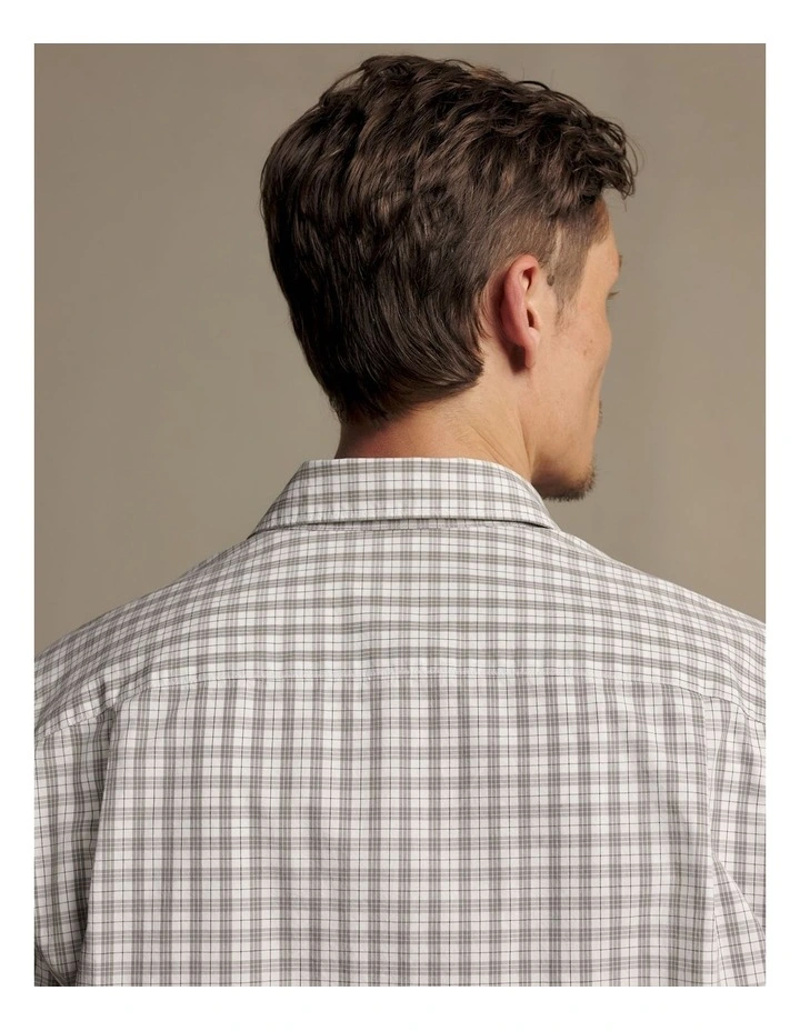 Winton Poplin Check Short Sleeve Shirt White image 3
