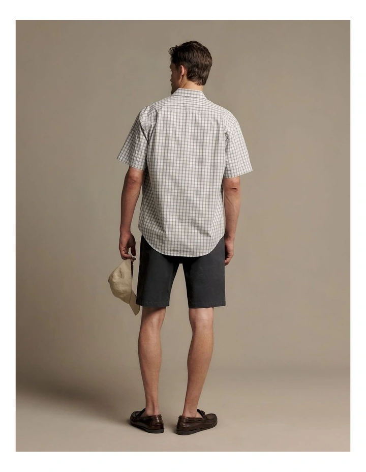 Winton Poplin Check Short Sleeve Shirt White image 4