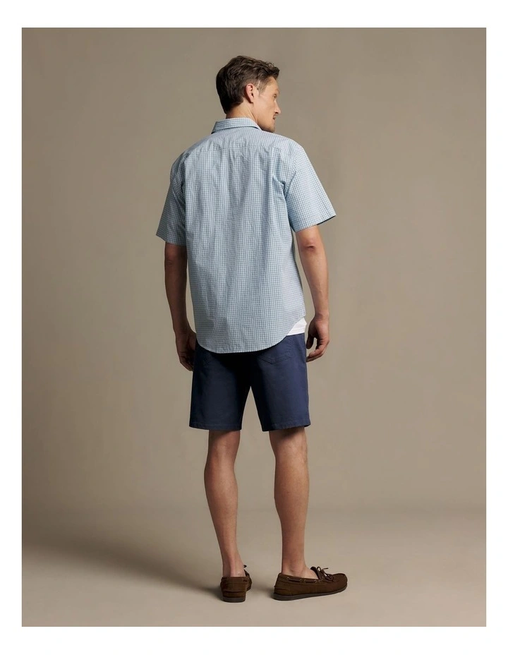 Quinn Poplin Check Short Sleeve Shirt Green image 5