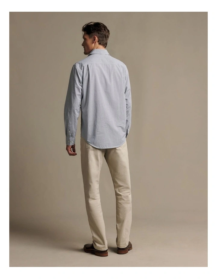 Quinn Poplin Check Long Sleeve Shirt Brown image 2