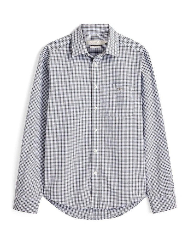 Quinn Poplin Check Long Sleeve Shirt Brown image 3