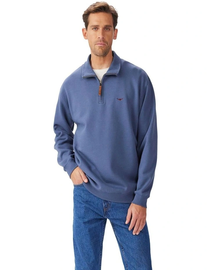 Mulyungarie 1/4 Zip Sweatshirt Blue image 1