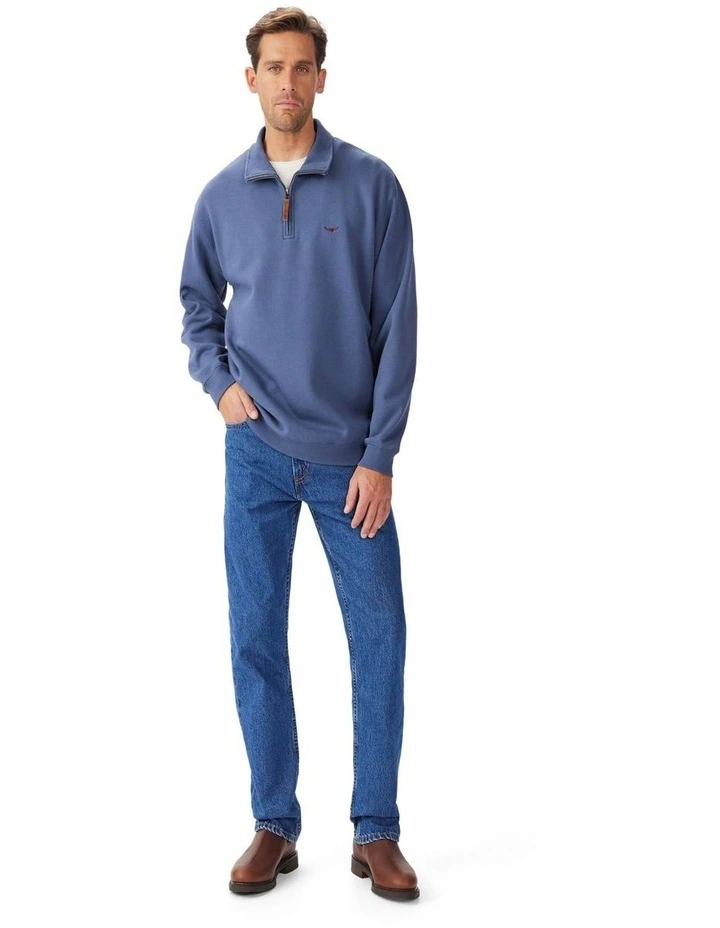 Mulyungarie 1/4 Zip Sweatshirt Blue image 3