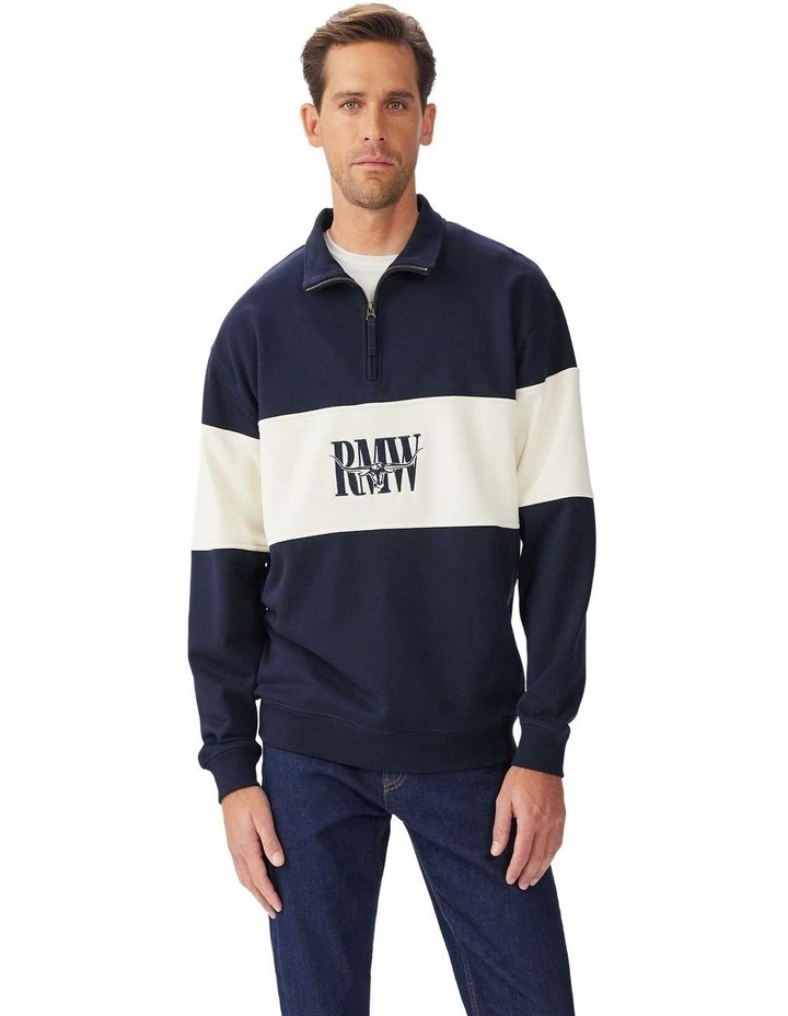 Heritage 1/4 Zip Sweatshirt Navy image 1