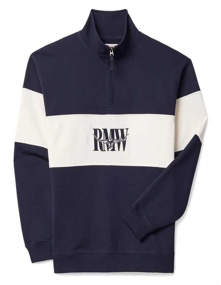 Heritage 1/4 Zip Sweatshirt Navy image 4