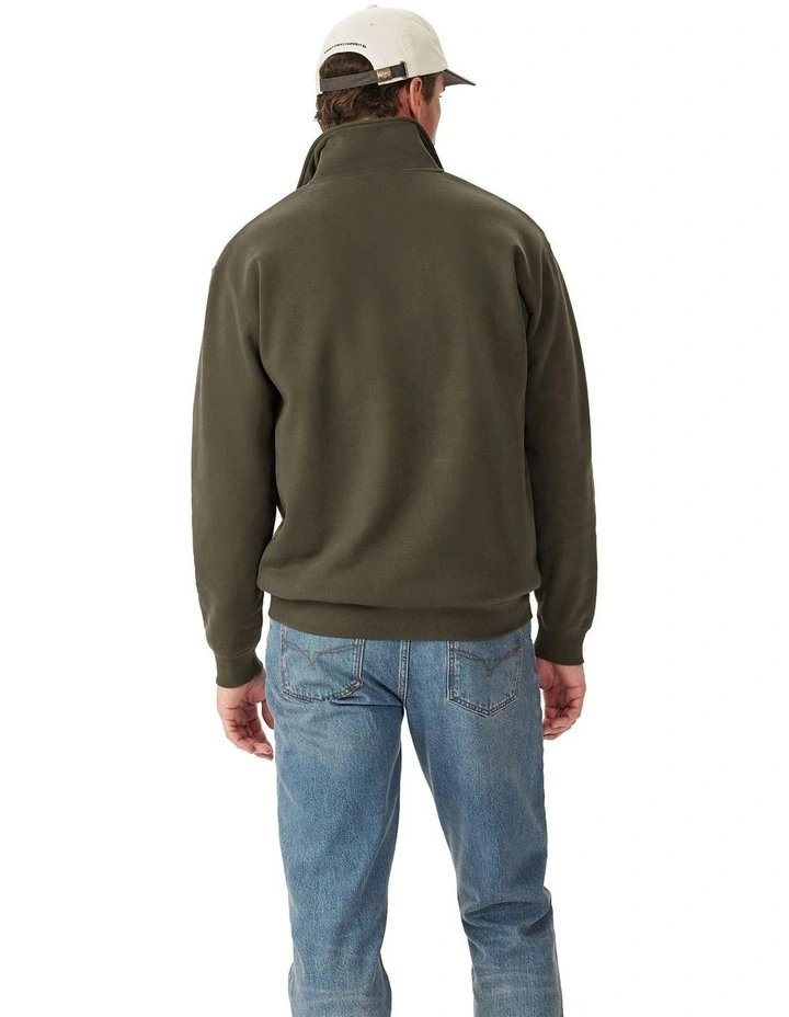 Mulyungarie 1/4 Zip Sweatshirt in Fatigue image 2