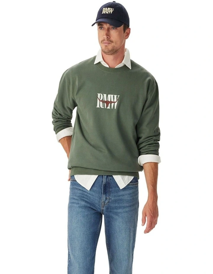 Heritage Crew Sweatshirt in Spruce Green image 1